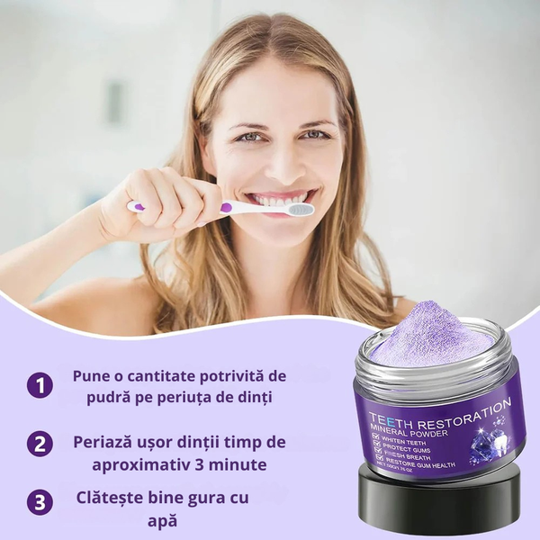 Pulbere Magică pentru Dinți Strălucitori